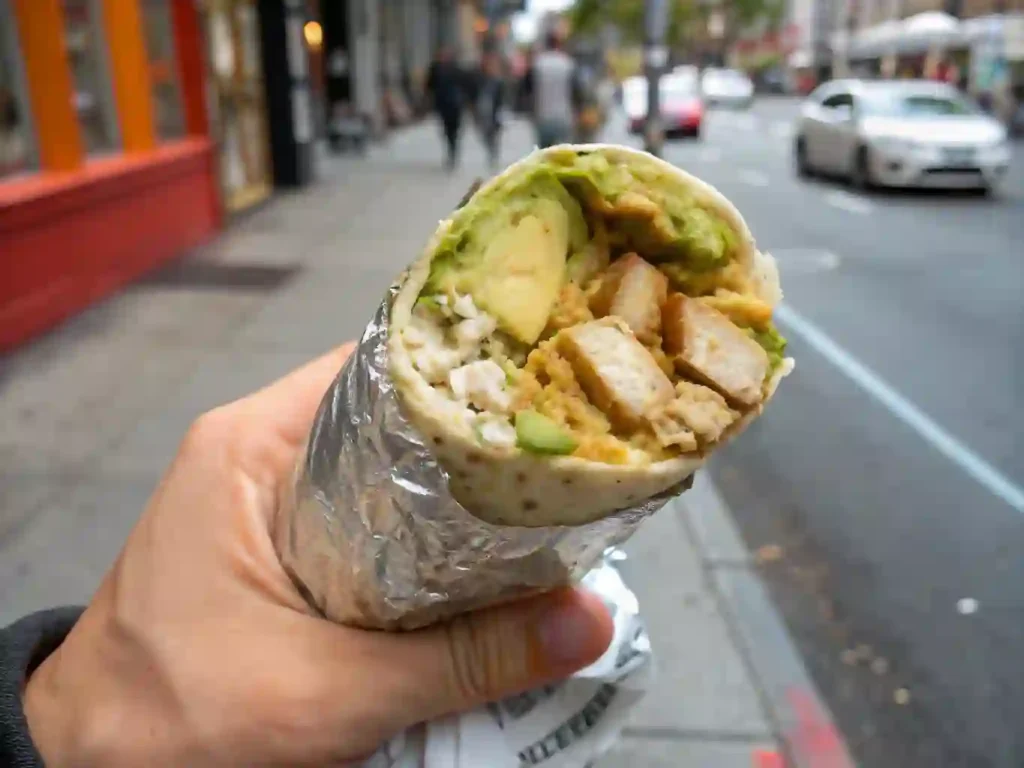 Homemade Chicken Avocado Burrito